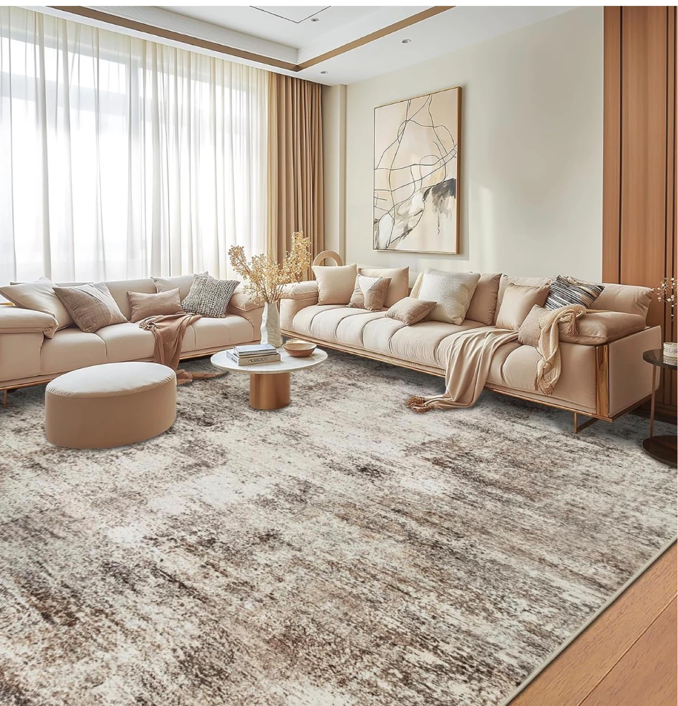 Distressed Abstract Area Rug - photo 5