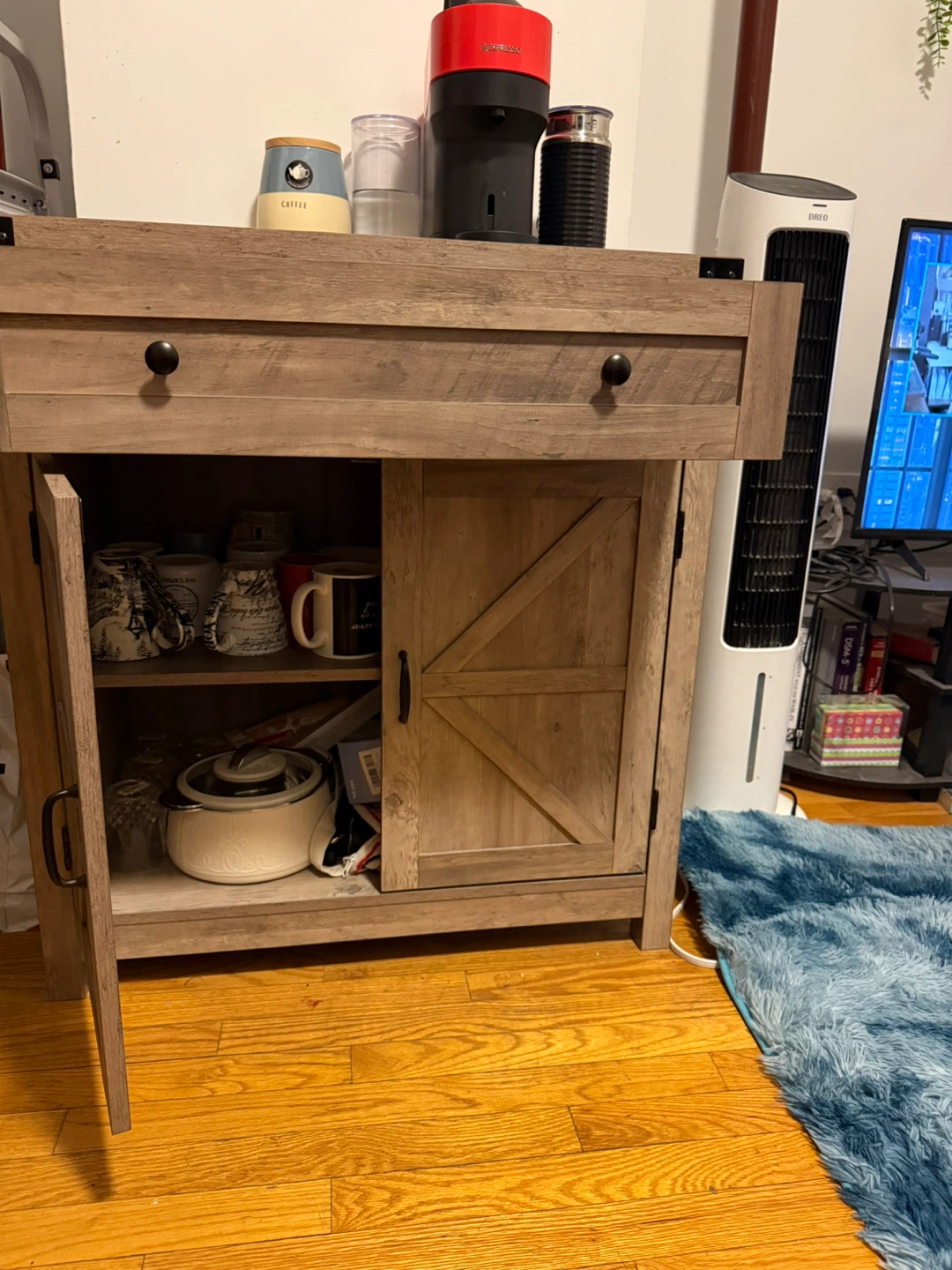 Storage Cabinet with Drawer and Doors