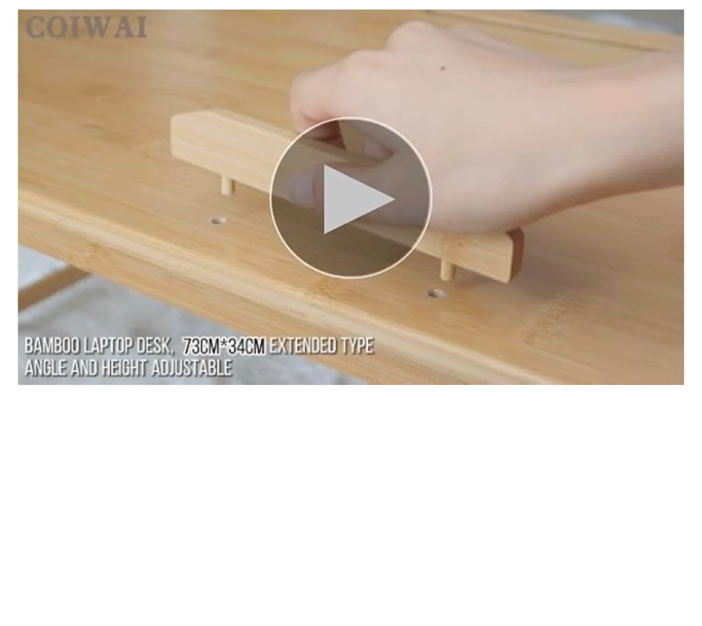 COIWAL Bamboo Laptop Desk - Adjustable Height & Angle - photo 4