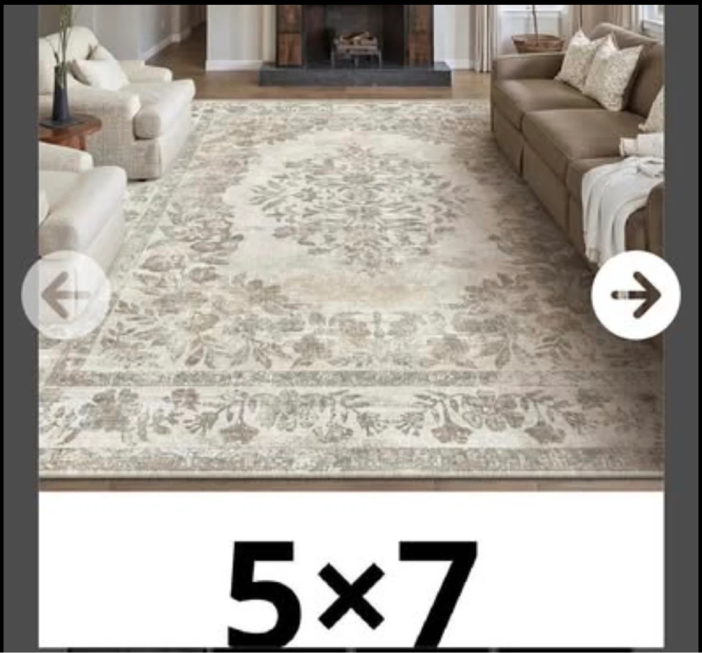6’x9’ and 5’x7’ Beige Vintage Distressed Rug - photo 2