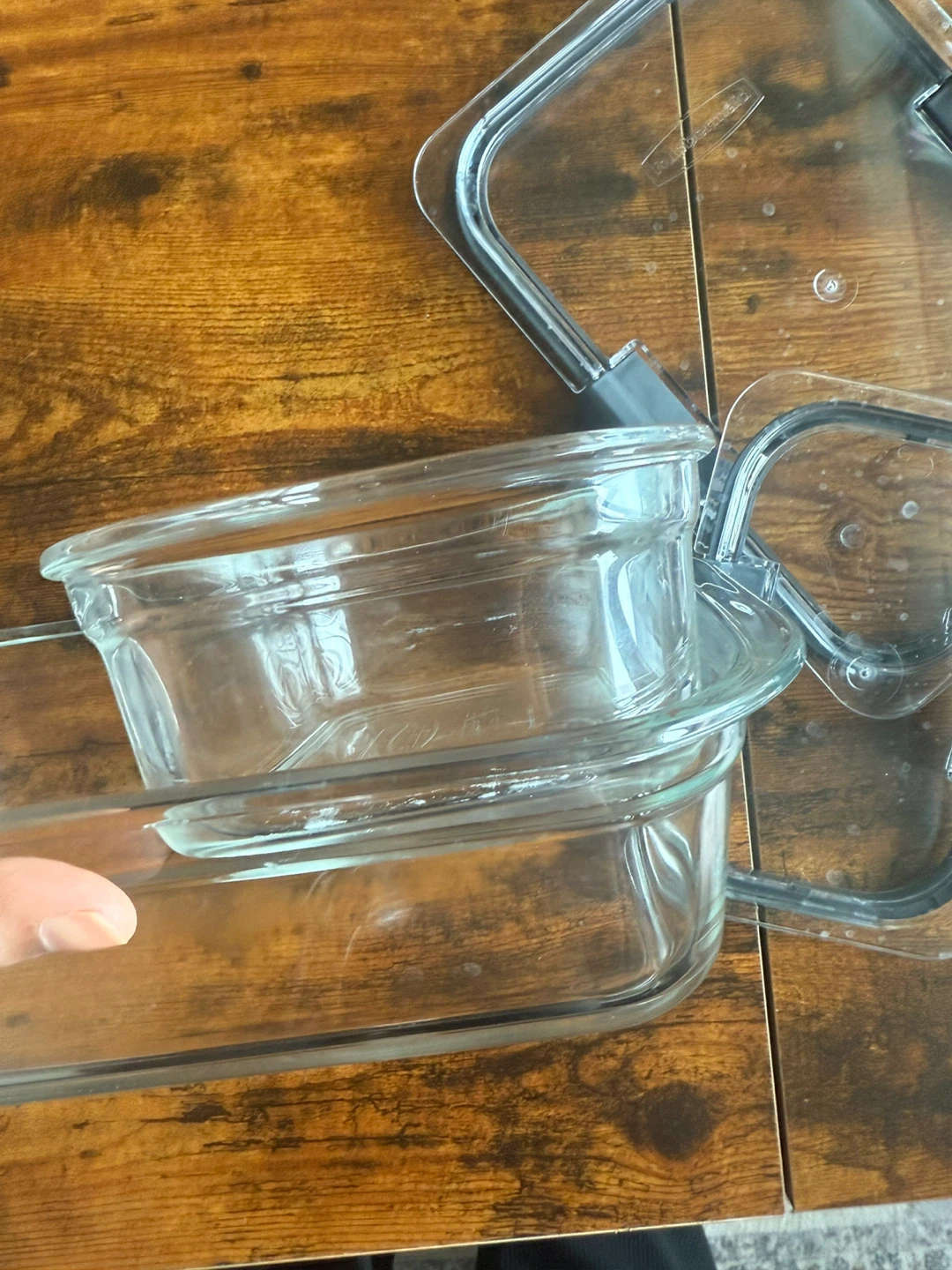 2 Rubbermaid Glass Containers with Lids (stuck together) - photo 3