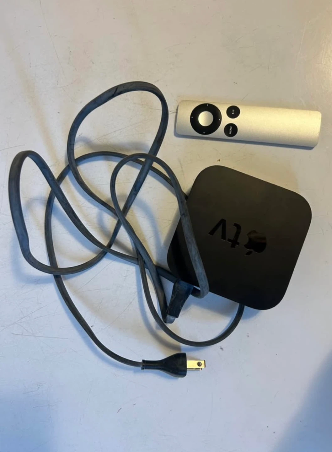Apple TV Media Player with Remote and Power Cable