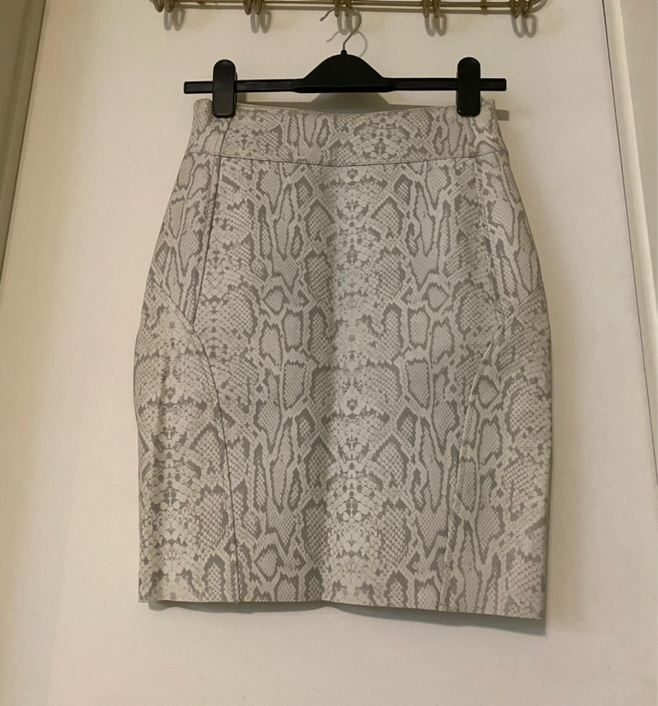 Leather mini skirt