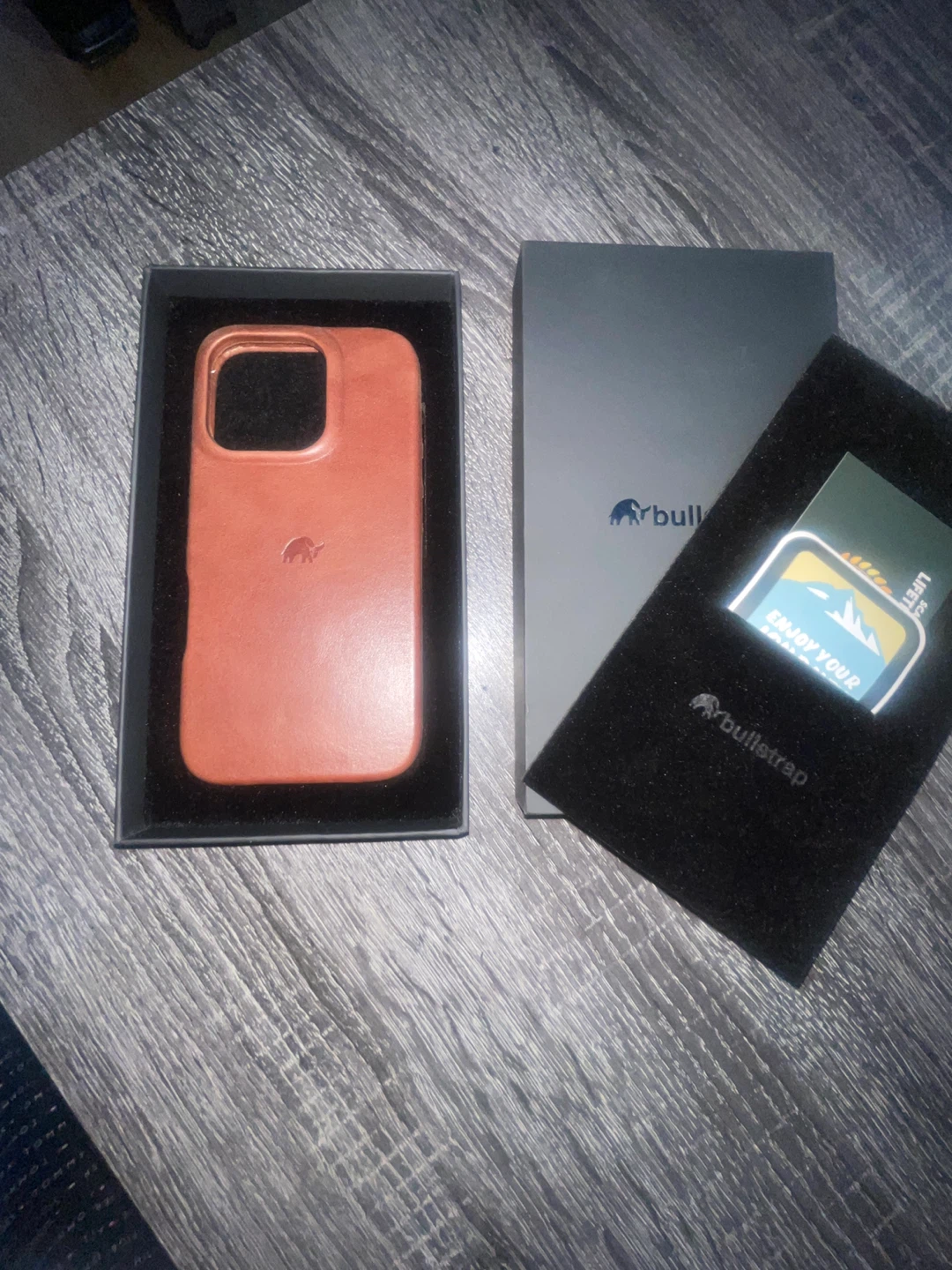 Bullstrap Leather Phone Case for iPhone 13 Pro Max - Tan