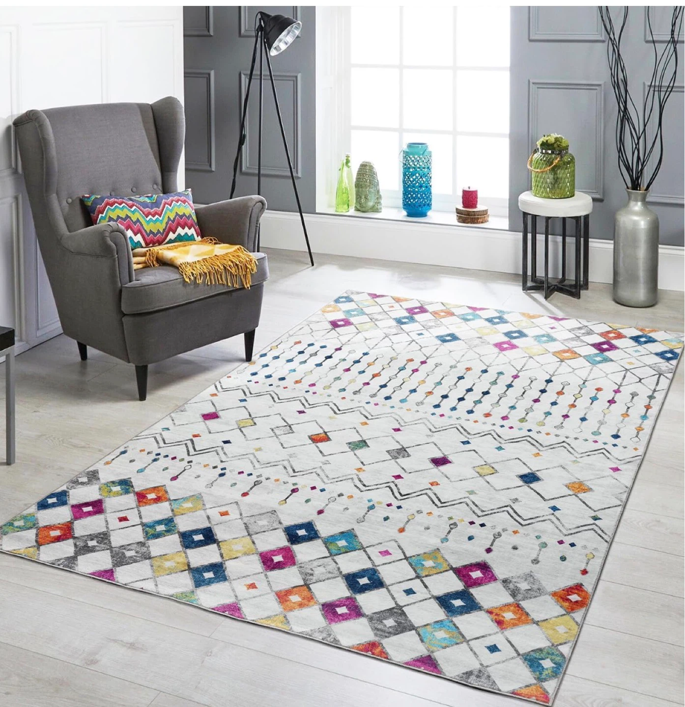 Geometric Area Rug 8 x10 ft