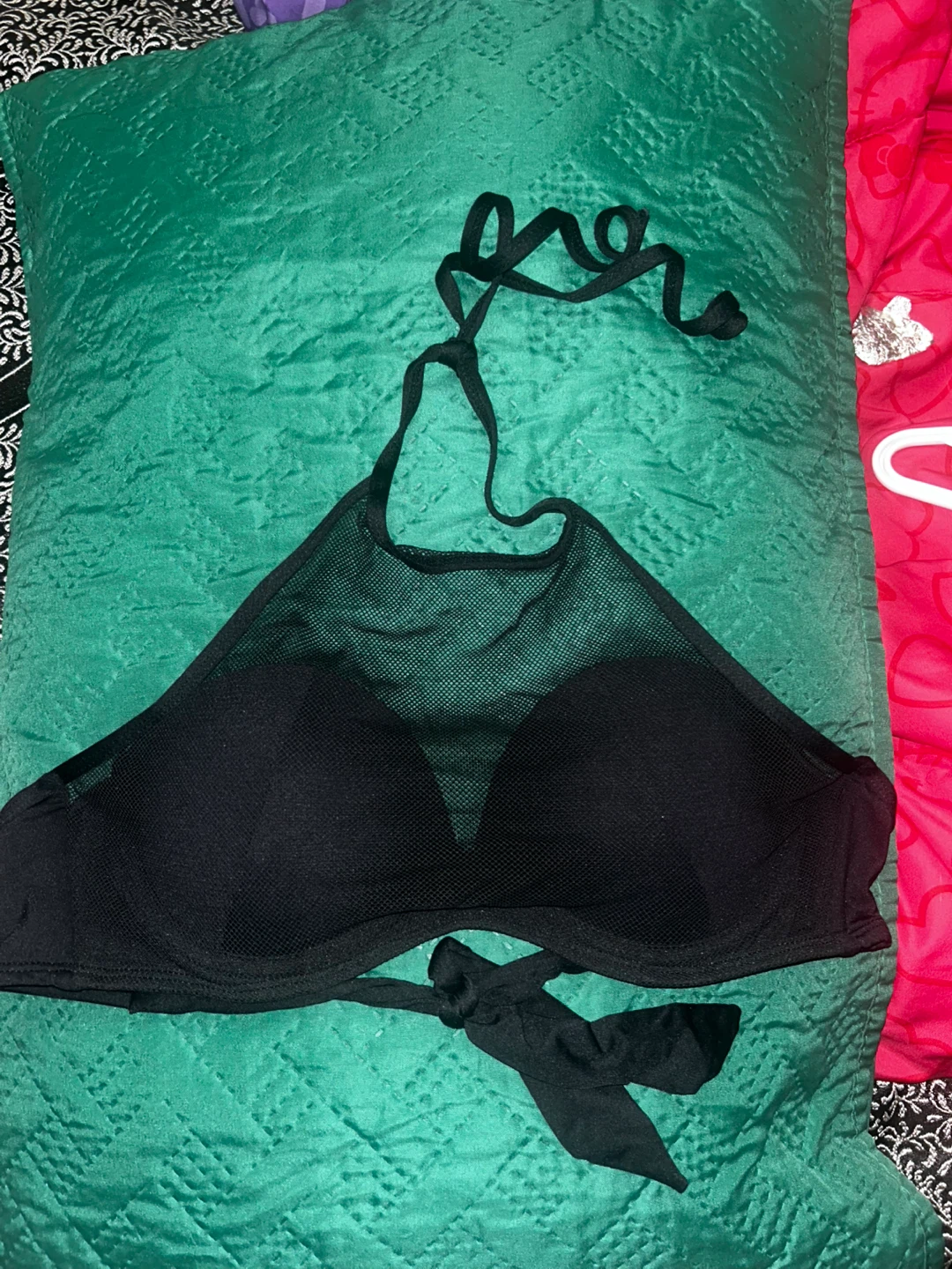 Mesh Halter Bikini Top