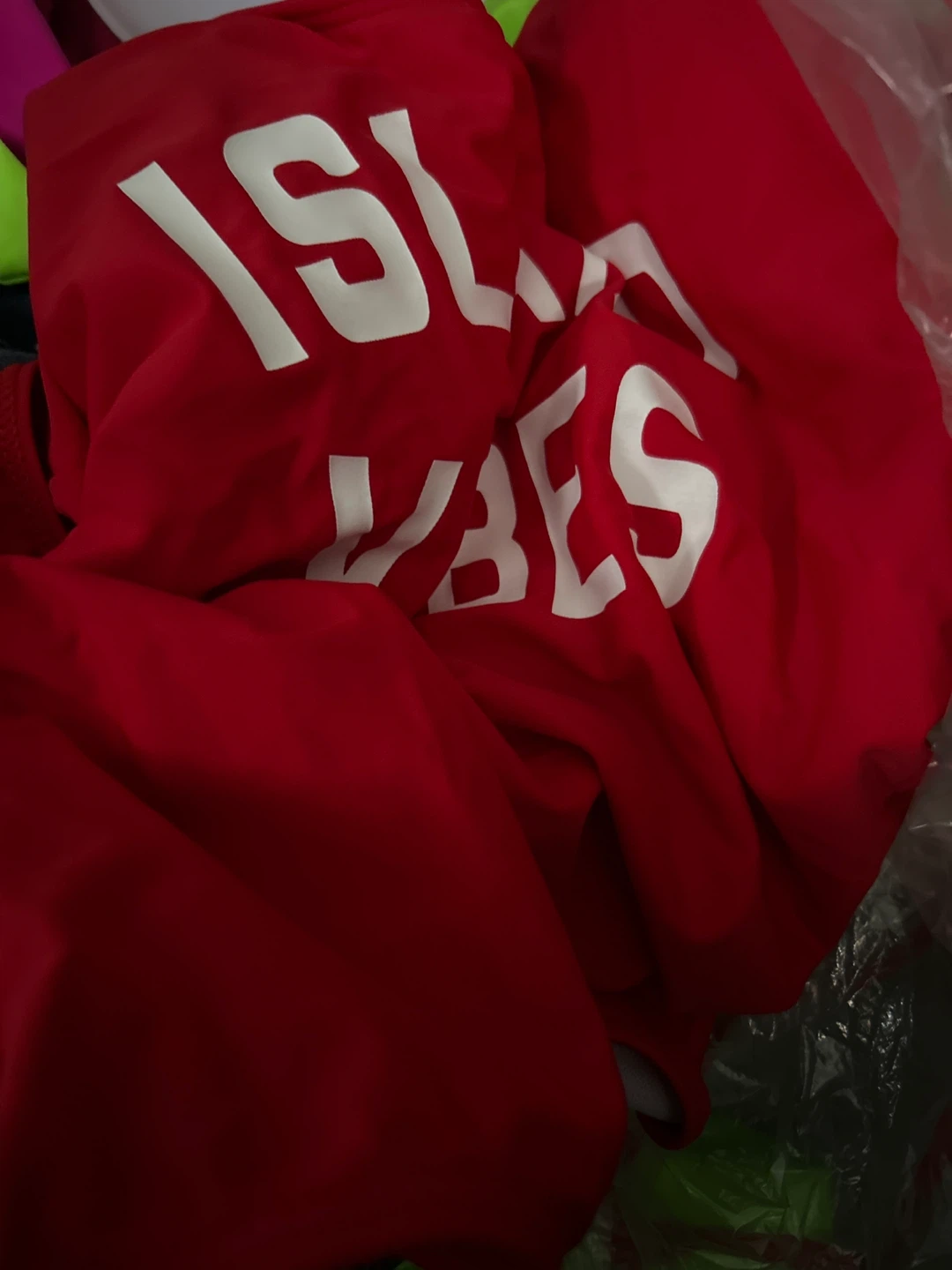 Red "Island Vibes" Top
