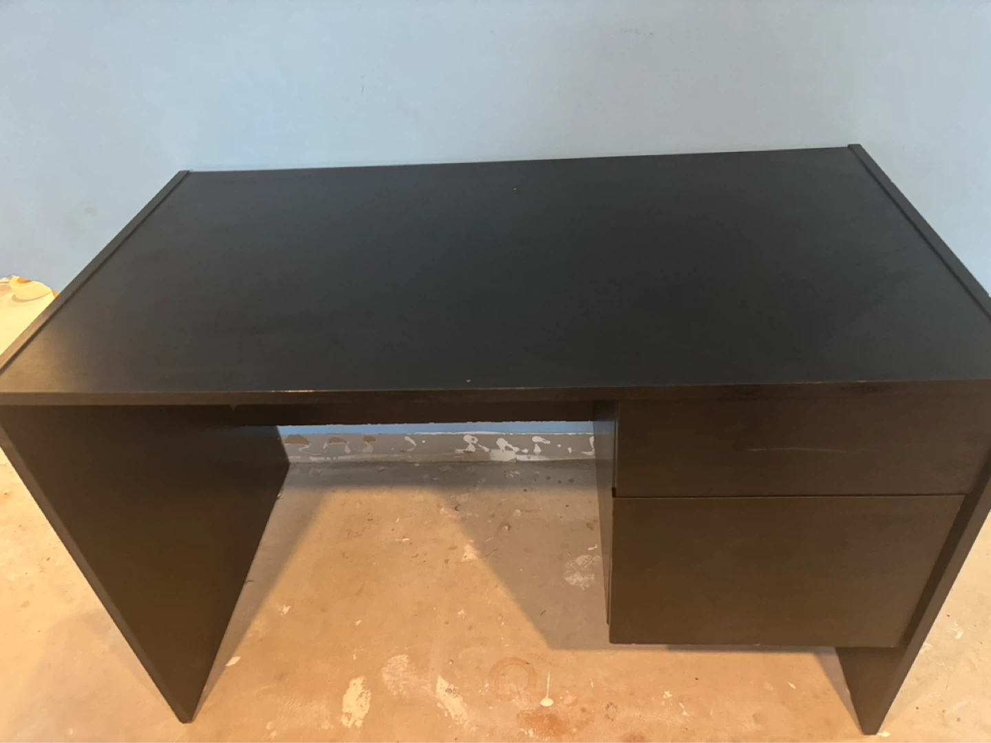 Black Desk with Two Drawers