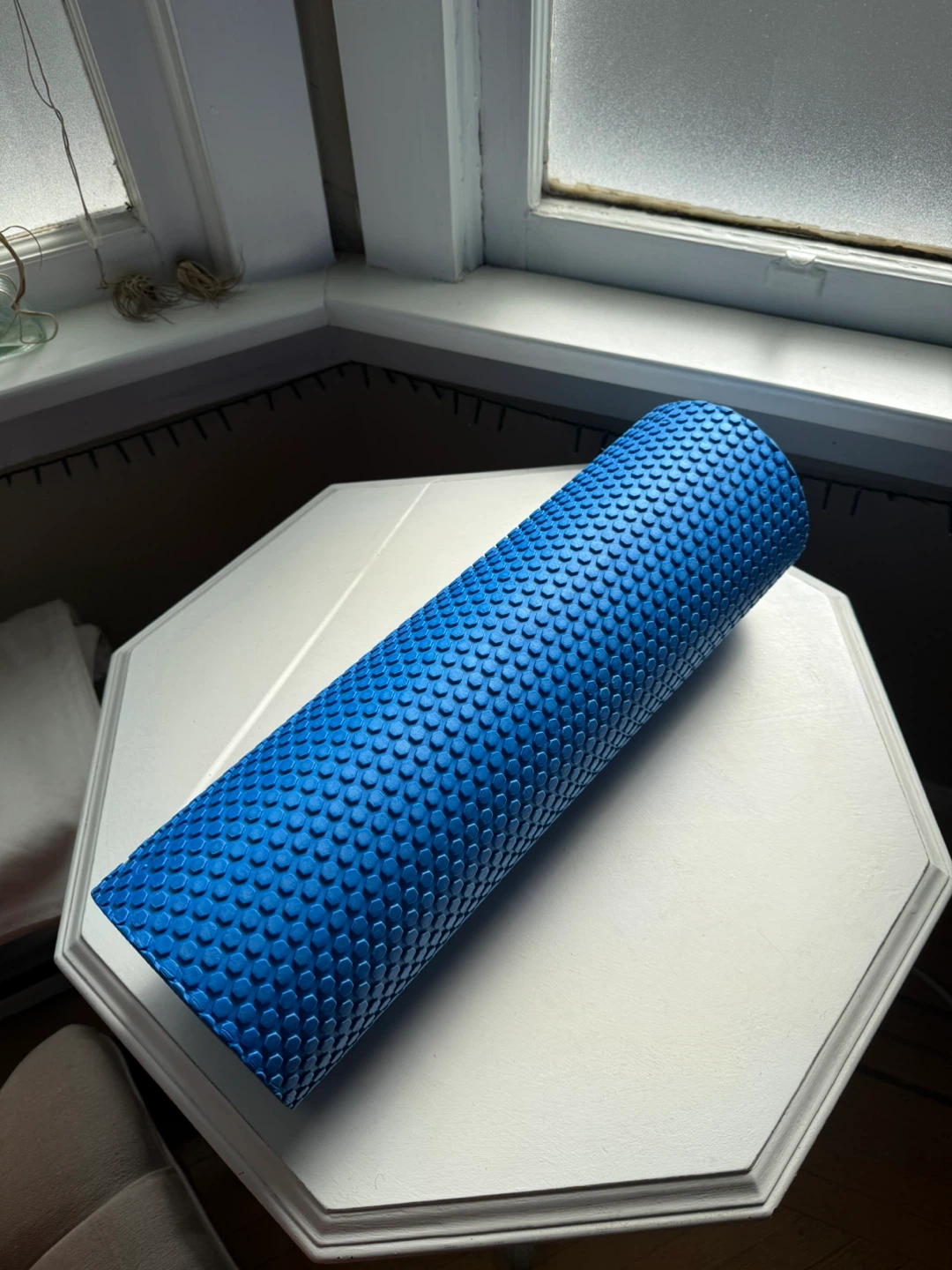 Blue foam roller