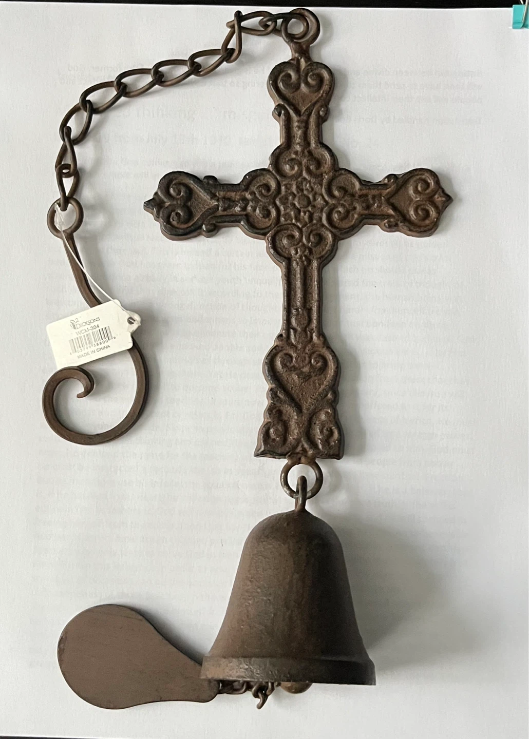 Cast Iron Cross with Bell