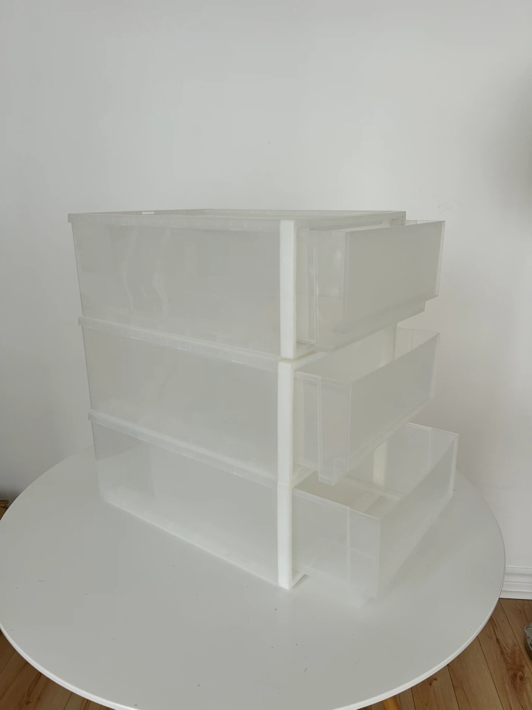 Stackable Drawer Clear Plastic Organizer Storage Unit - photo 2