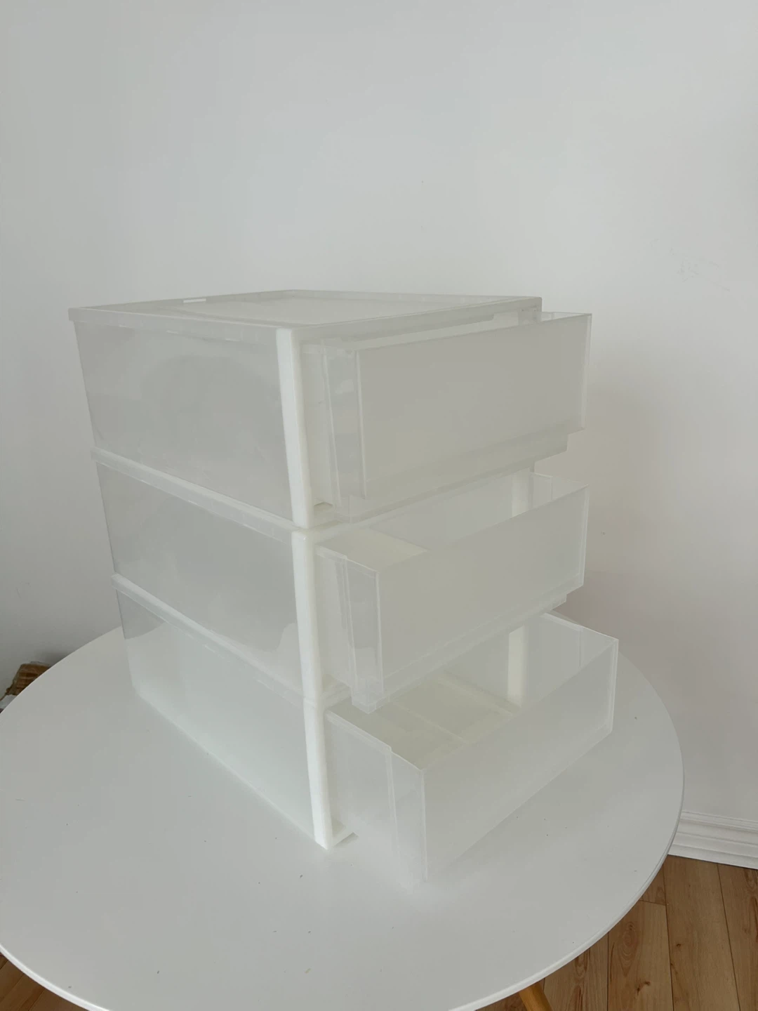 Stackable Drawer Clear Plastic Organizer Storage Unit