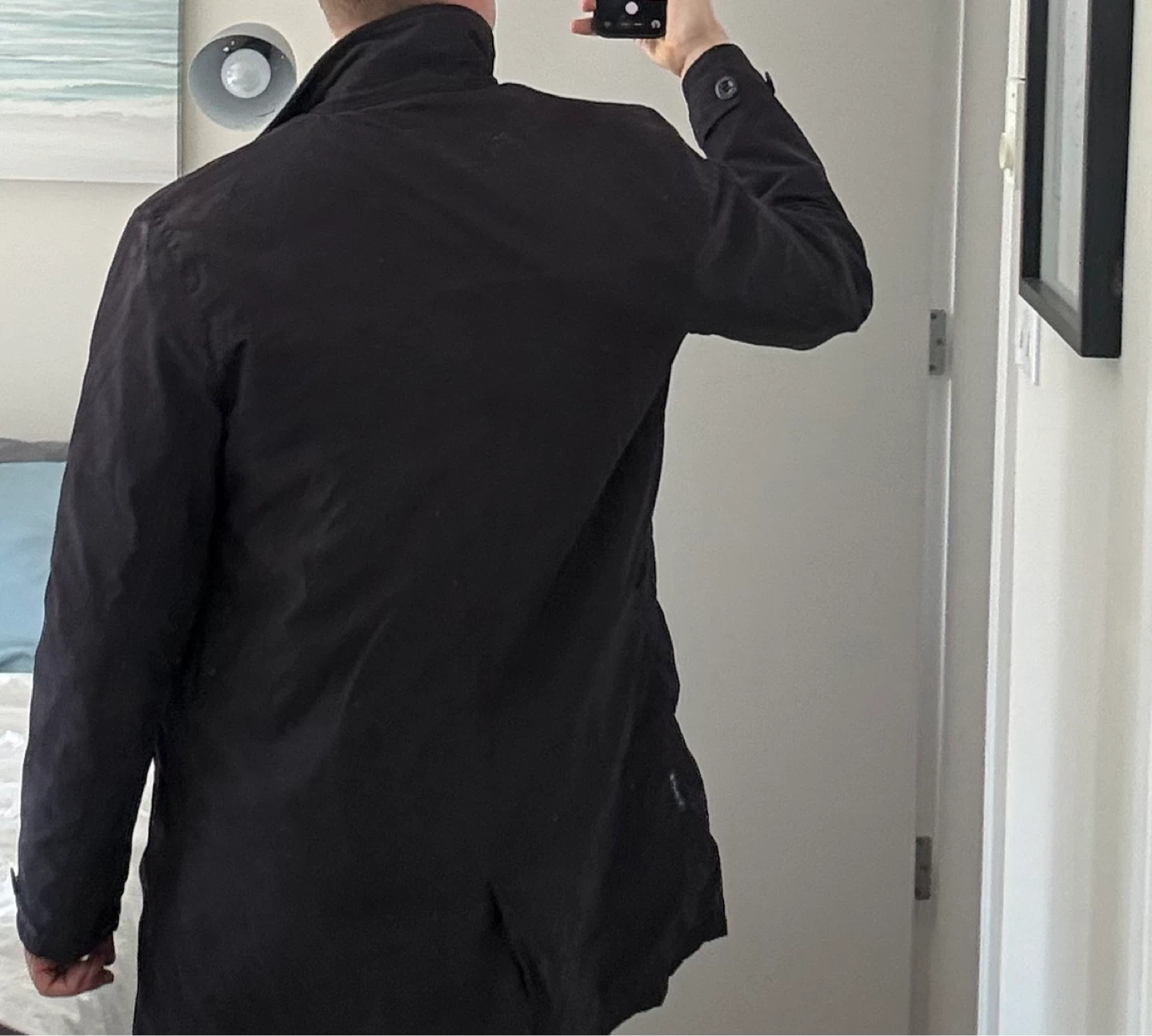 Armani Jeans Black Trench Coat - Size S - photo 2