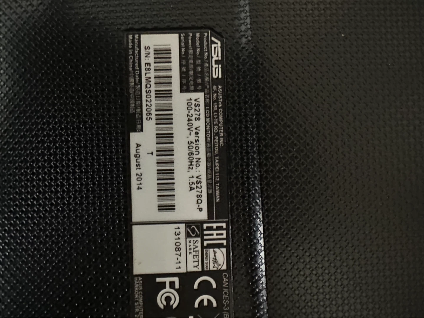 ASUS VS278Q-P LCD Monitor - photo 3