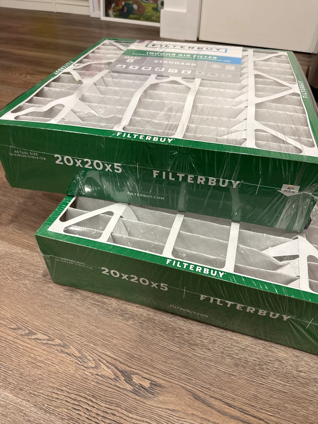 FILTERBUY 20x20x5 MERV 8 Standard Indoor Air Filter (2-Pack) - photo 2