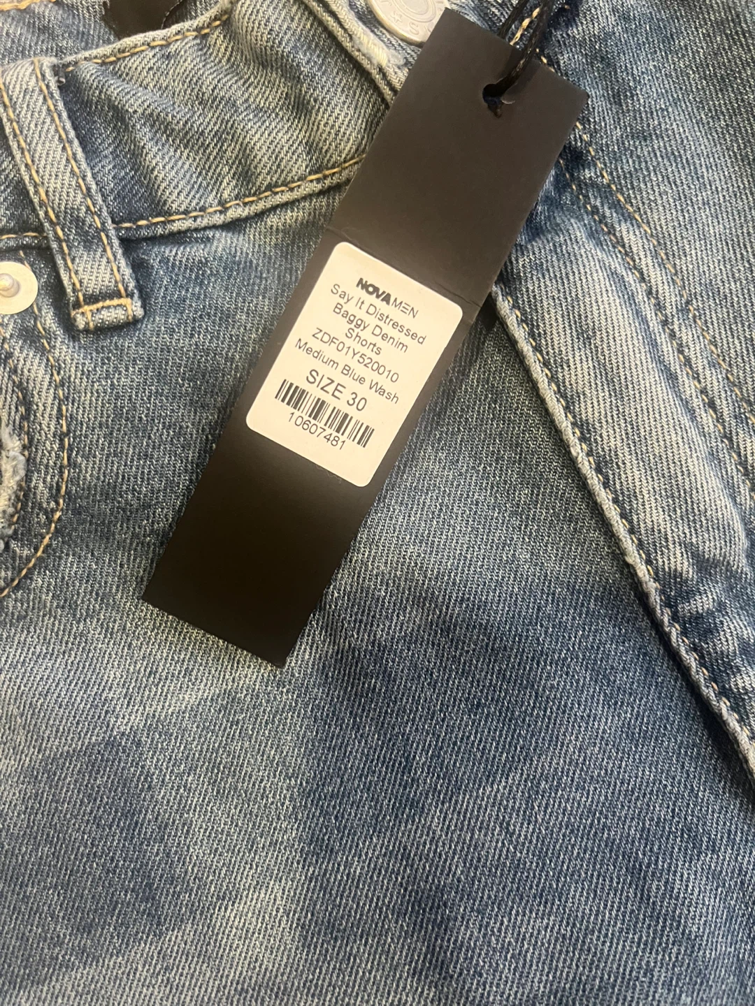 FashionNova Men Baggy Denim Shorts