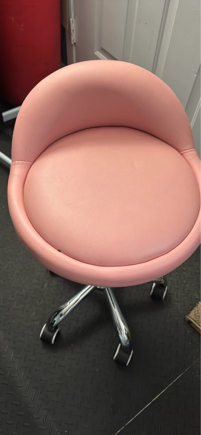 Pink Rolling Stool Chair - photo 3