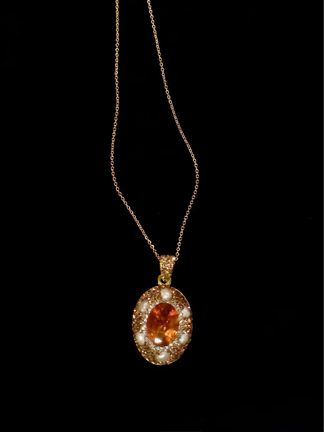 Regal Statement Set: "Sultan" Gems with Pearl Halo