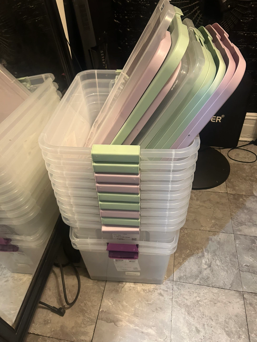 Brightroom Latching Storage Box - 66 Quart - Lavender Splash
