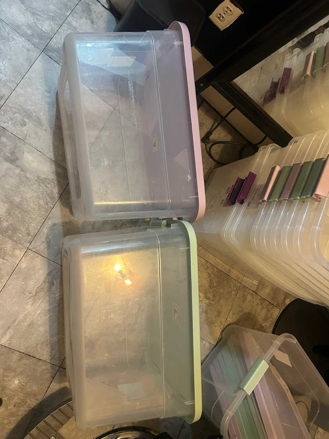 Brightroom Latching Storage Box - 66 Quart - Lavender Splash - photo 2