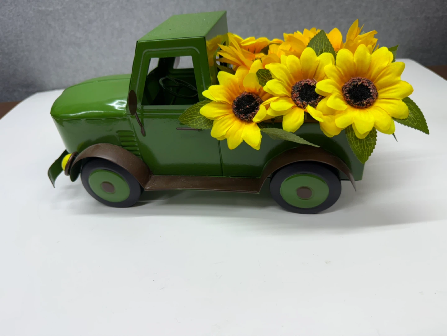 Place & Time Green Metal Truck with Sunflowers - photo 4