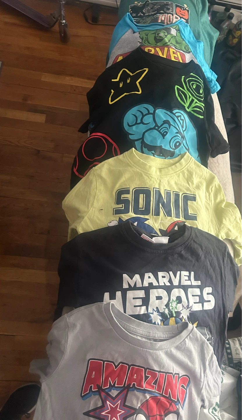Boys' Character T-Shirts (Sonic, Marvel, Mario) size 4t