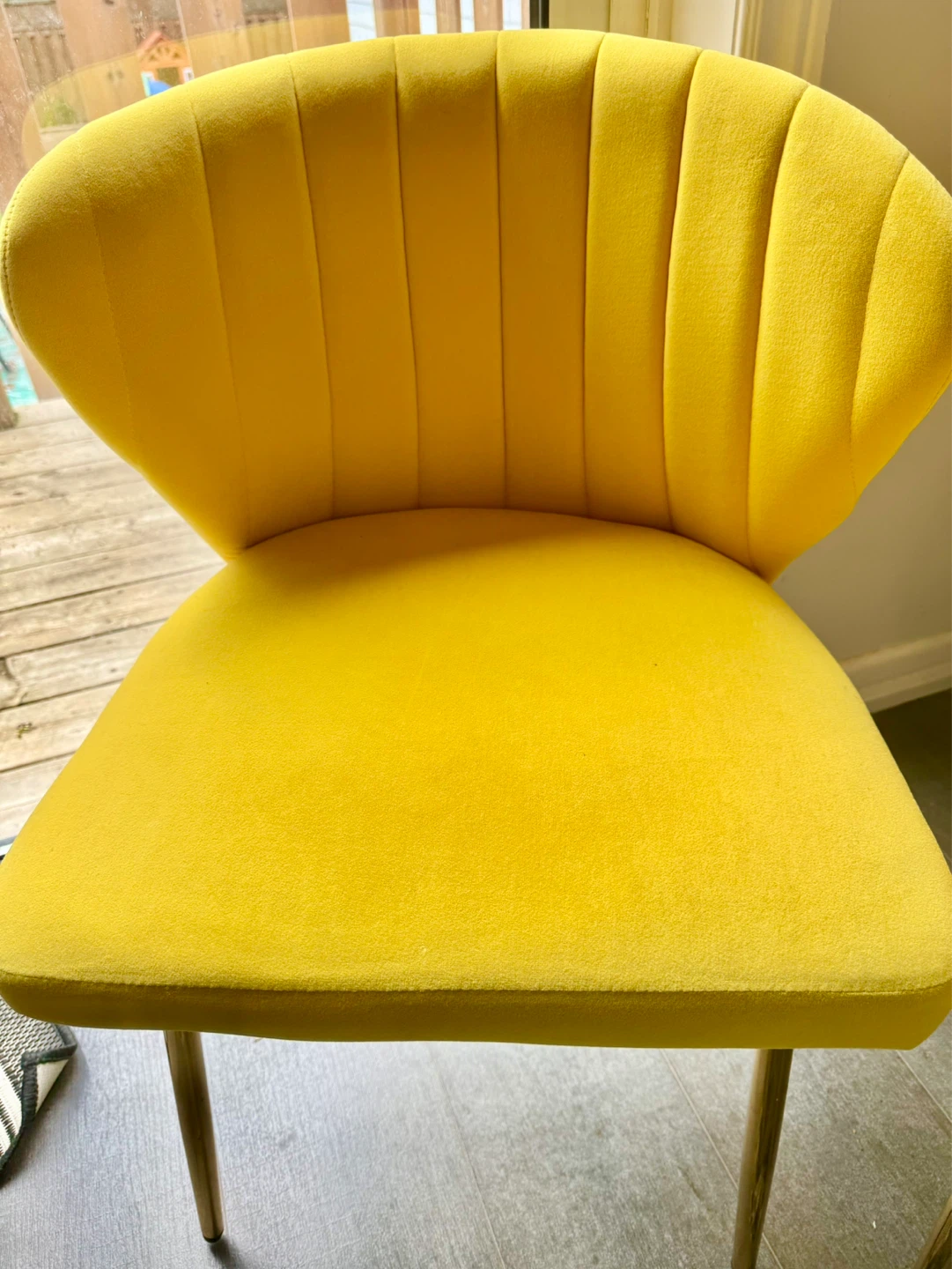 Yellow Velvet Accent Chairs (Set of 2) - photo 2