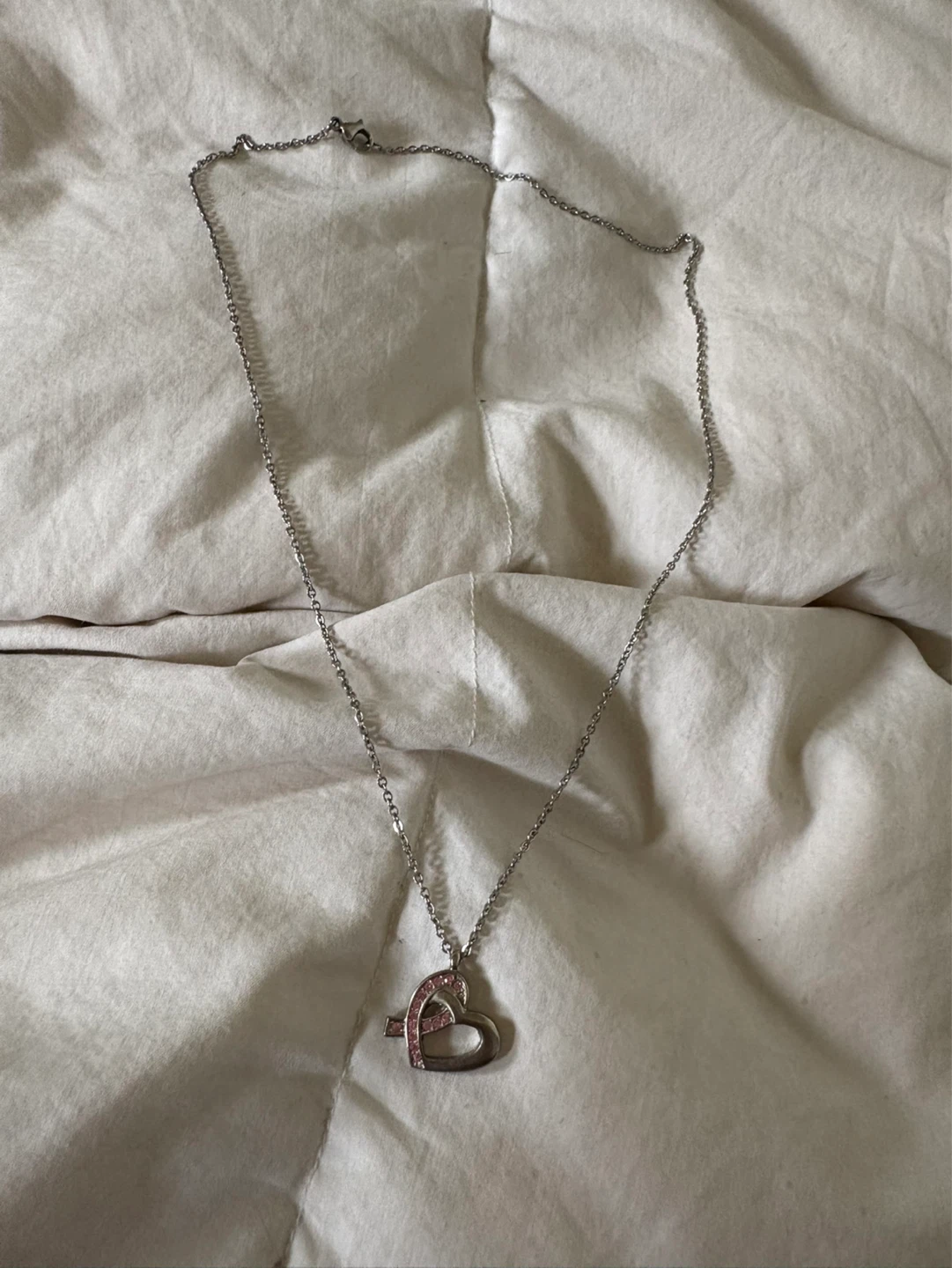 Breast cancer awareness Heart pendant necklace - photo 2