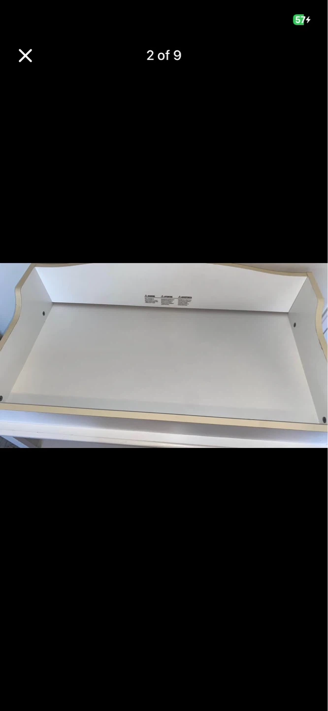 White Baby Changing Table with Drawers - photo 2
