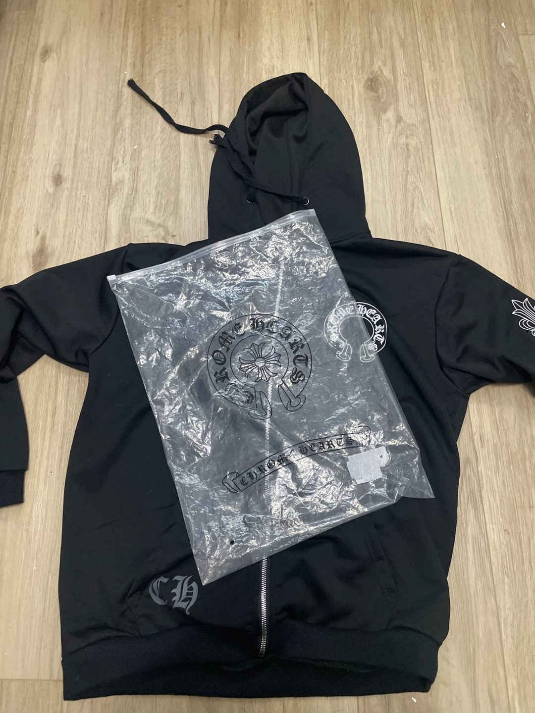 Chrome Hearts Black Zip-Up Hoodie - photo 3