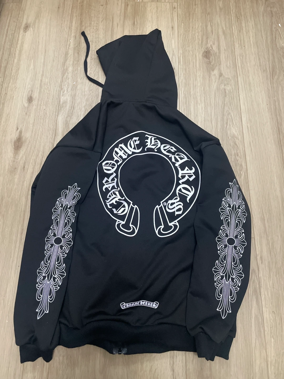 Chrome Hearts Black Zip-Up Hoodie - photo 2