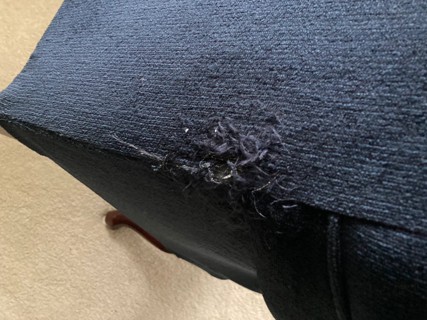 Navy Blue Wingback Chair - photo 3