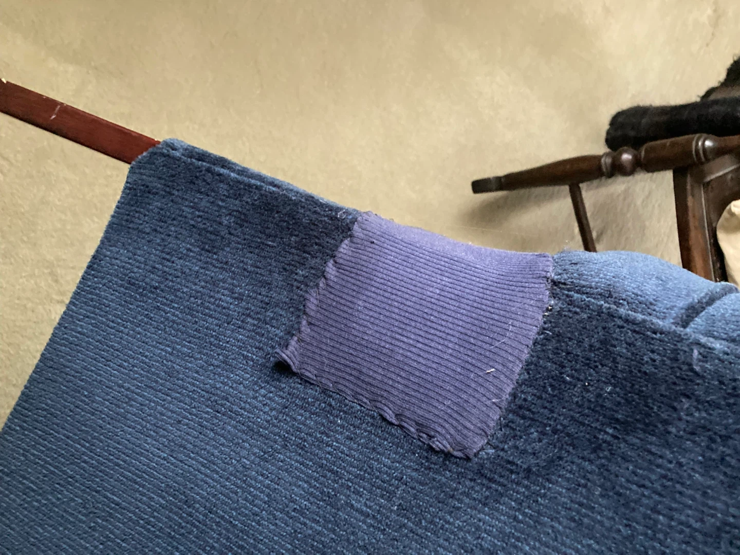 Navy Blue Wingback Chair - photo 4