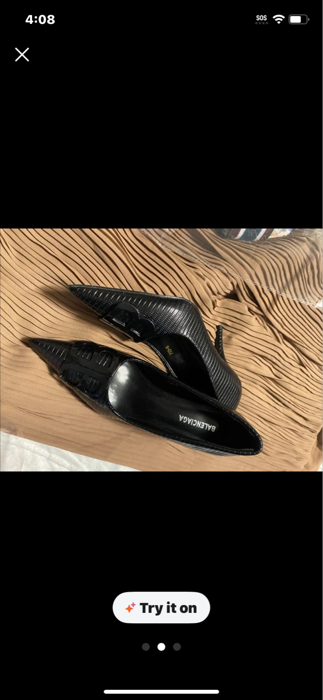Balenciaga Black Pointed Toe Heels