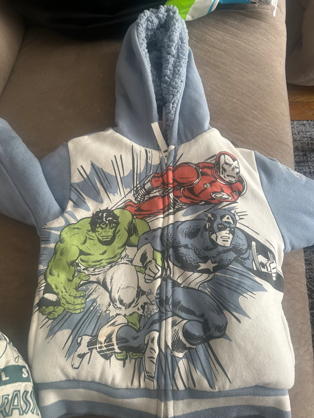 Kids Avengers Fleece Lined Hoodie 4t