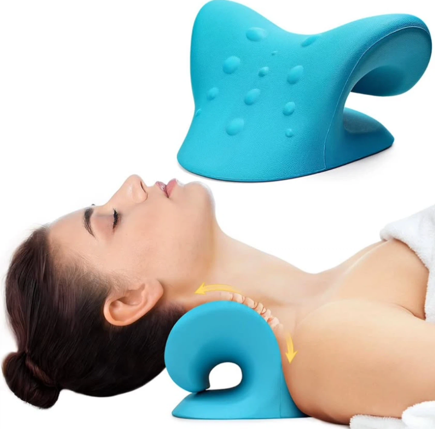 Blue Neck Traction Pillow