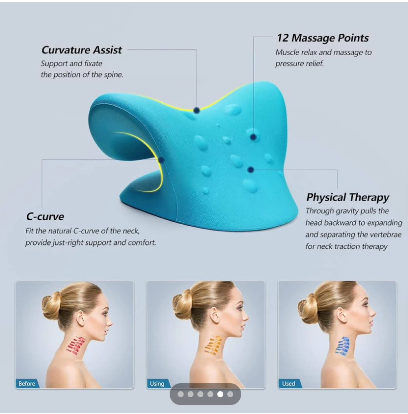 Blue Neck Traction Pillow - photo 2