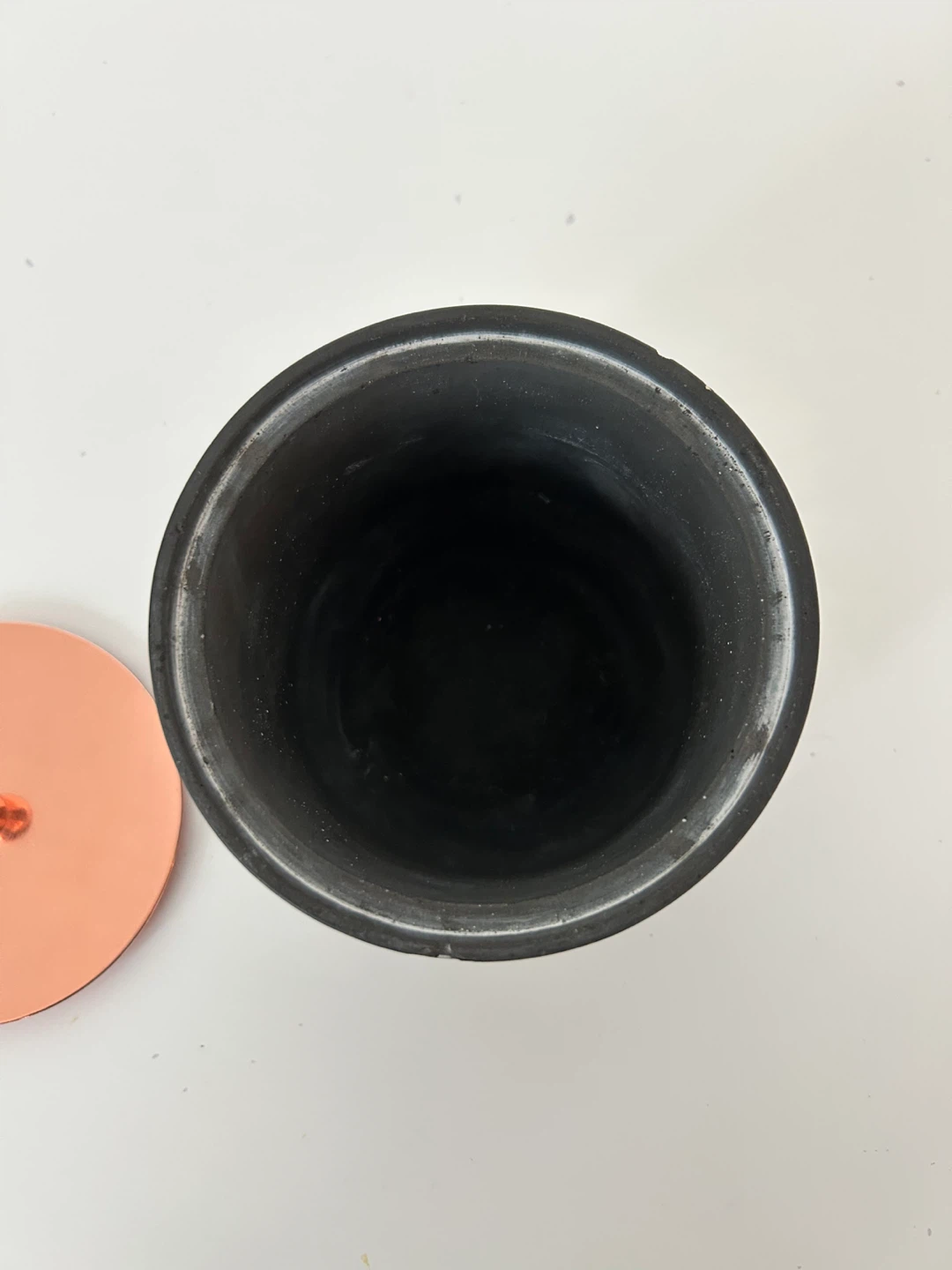 Black Decorative Container with Copper Lid - photo 4