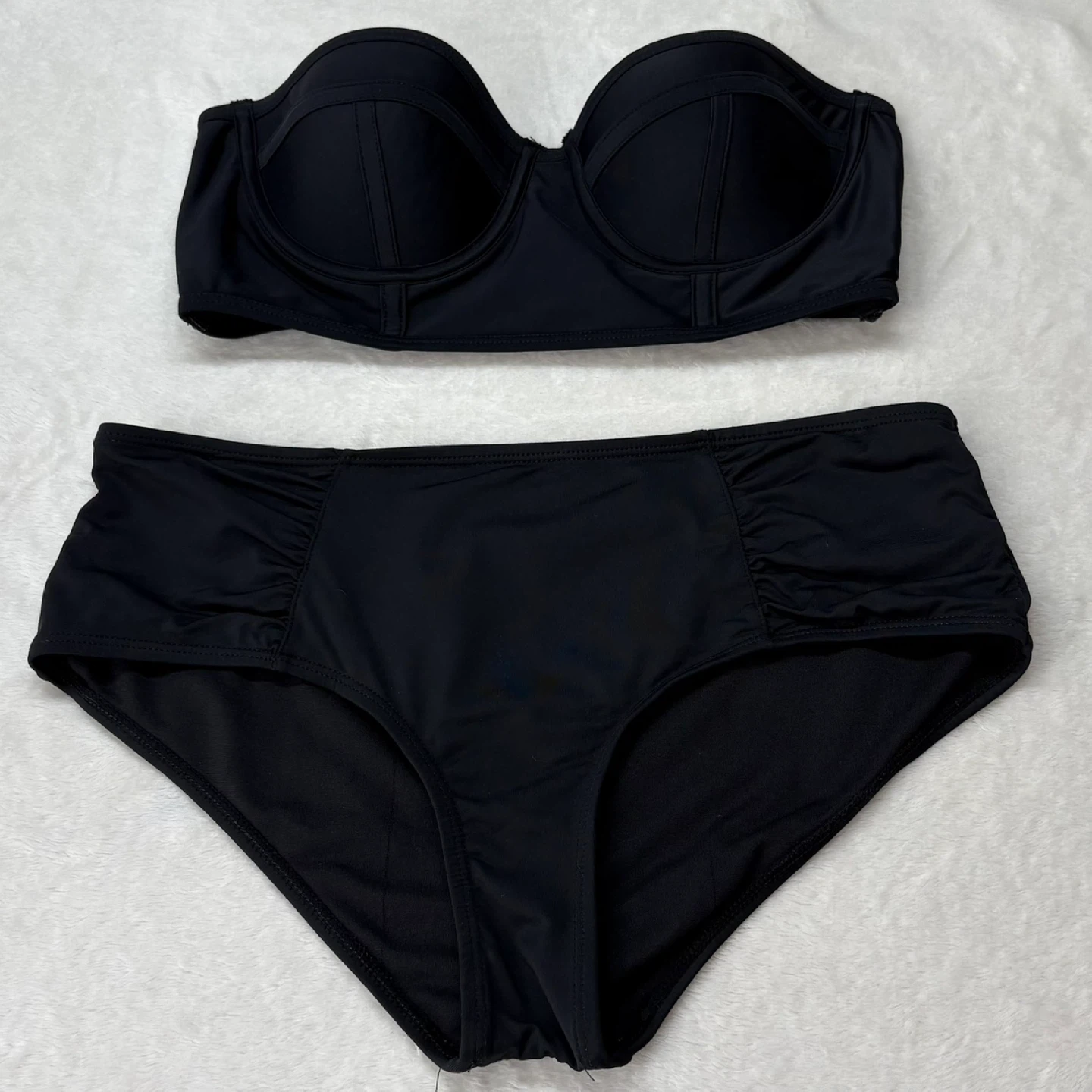 Ardene Strapless Bandeau Bikini Mid Rise 2 Piece Swimsuit S - photo 5