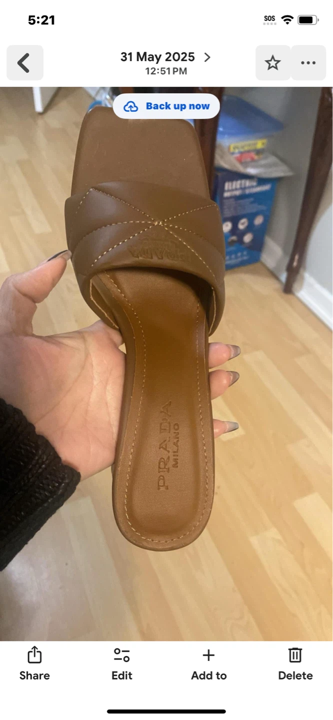 Milano Brown Quilted Leather Slide Heels - photo 3