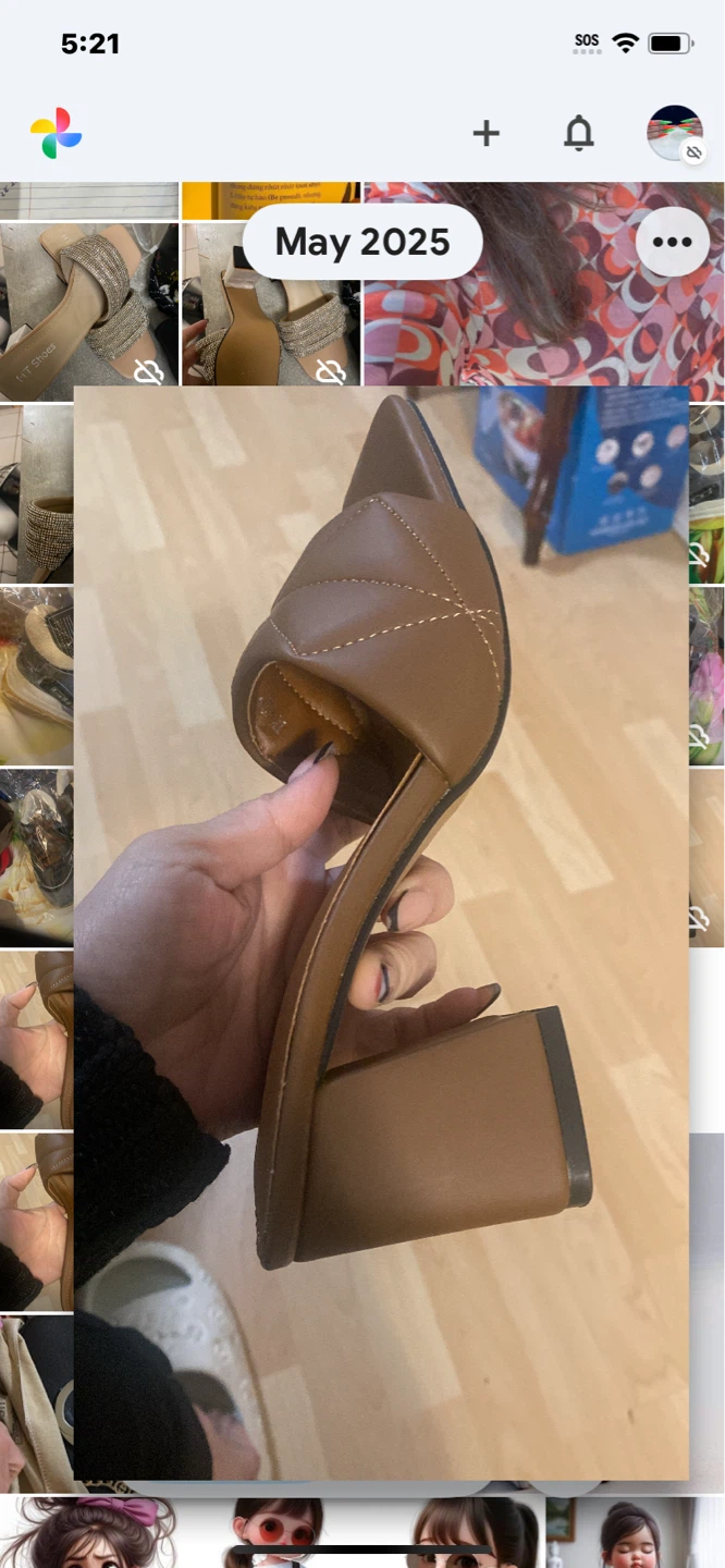 Milano Brown Quilted Leather Slide Heels