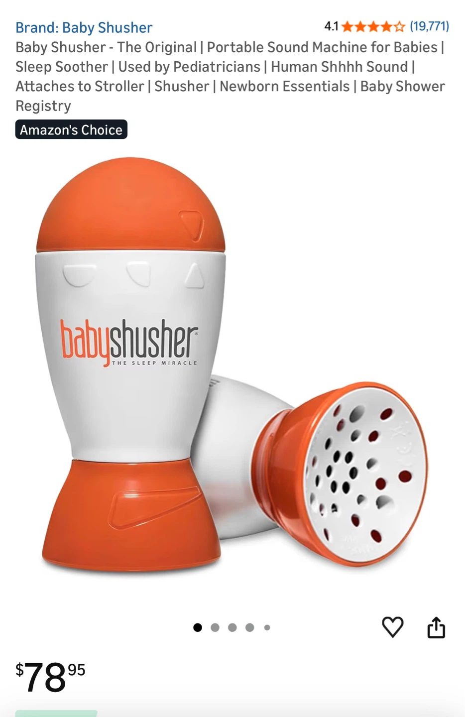 Baby Shusher Portable Sound Machine for Babies