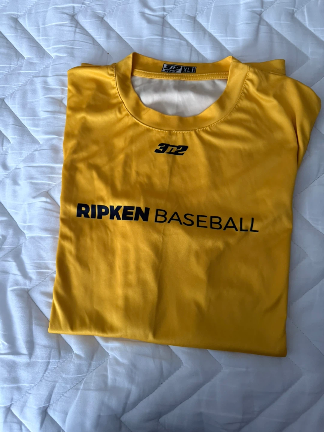 Ripken Baseball T-Shirt Yellow XL Men's 302 Polyester
