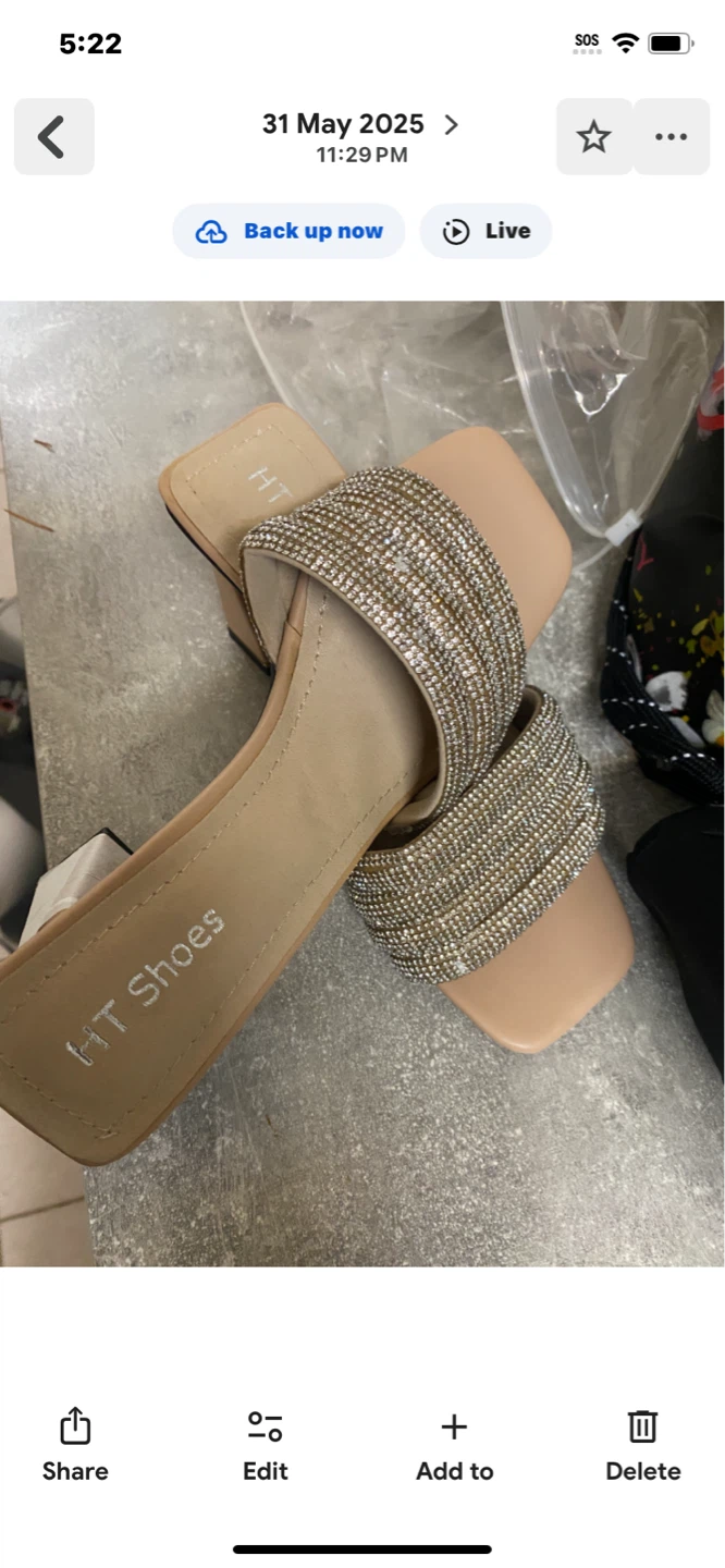 HT Shoes Women's Embellished Slide Sandals