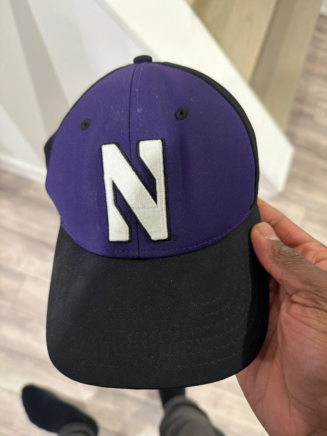 Purple and Black 'N' Baseball Cap