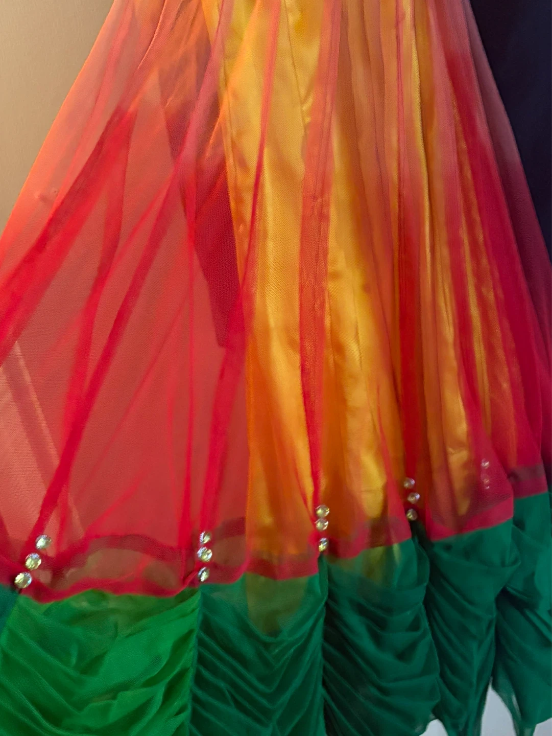 Embellished Yellow and Red Tulle Dress - photo 2