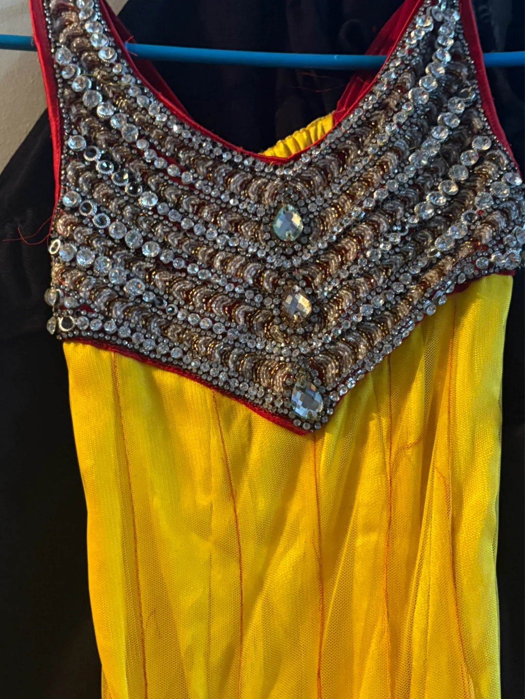 Embellished Yellow and Red Tulle Dress - photo 3