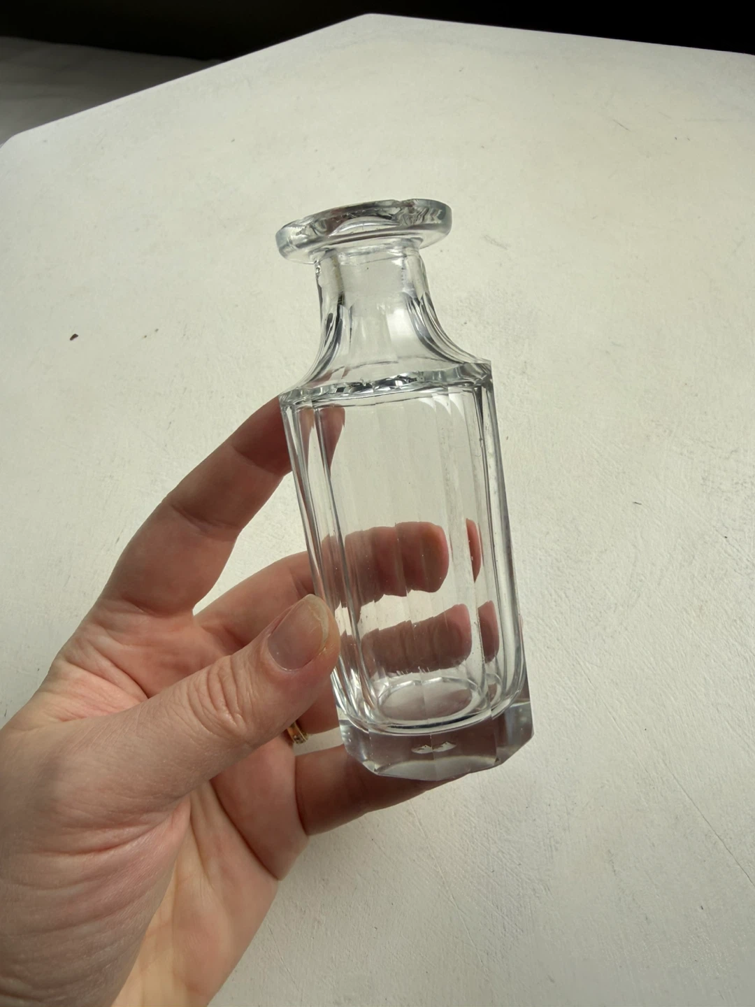 Antique glass bottle vase