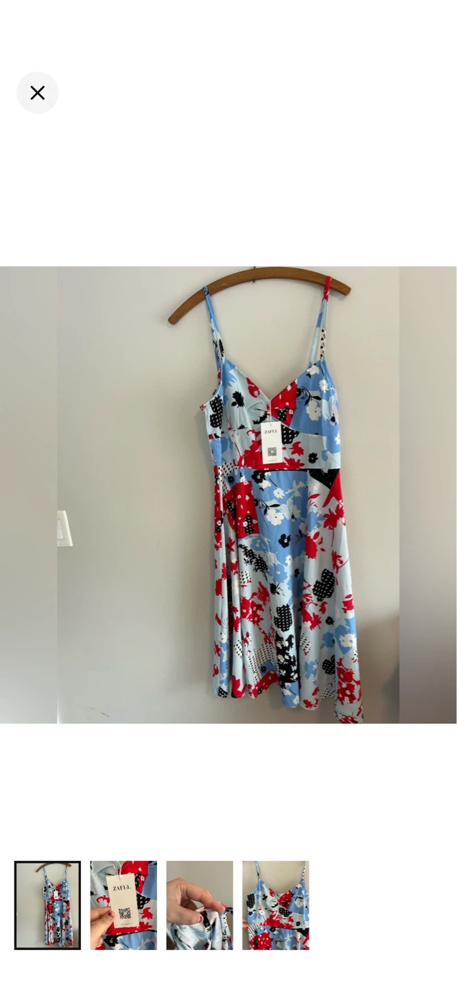 Zaful Floral Print Spaghetti Strap Dress