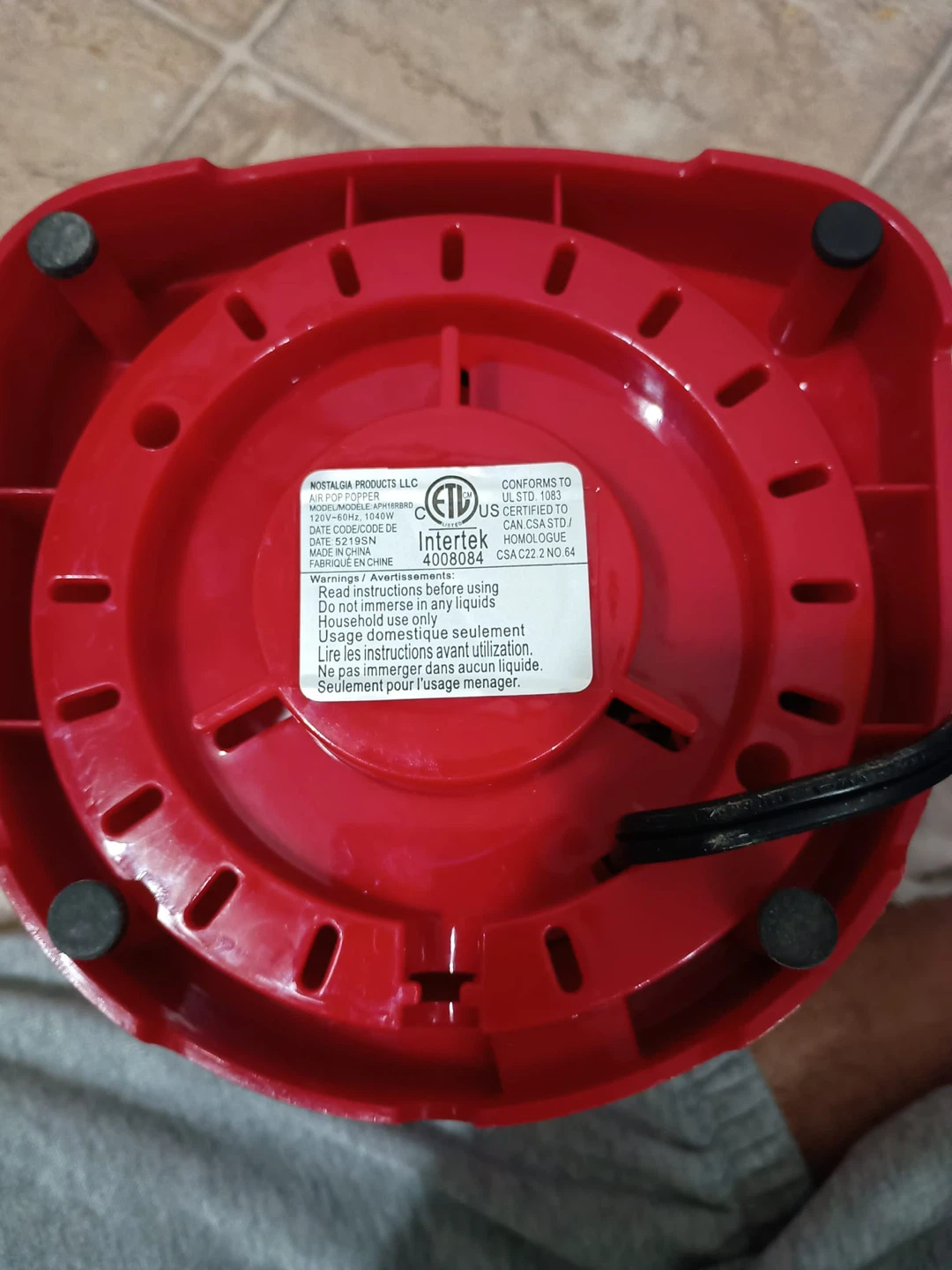 Nostalgia Red Popcorn Machine - photo 2